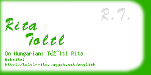 rita toltl business card